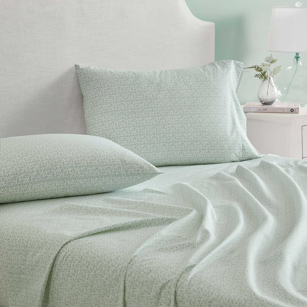 MarthaStewart Martha Stewart - Queen Size Sheets Set, Crisp & Tailored Cooling Sheets w/a Naturally Smooth Cotton Percale Lightweight Feel…