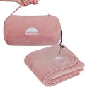 BlueHills Travel Blanket Pillow Rolled Premium Soft Plush Airplane Throw Traveling Gifts Compact in a Bag 70 X 48 inches Long Plane…
