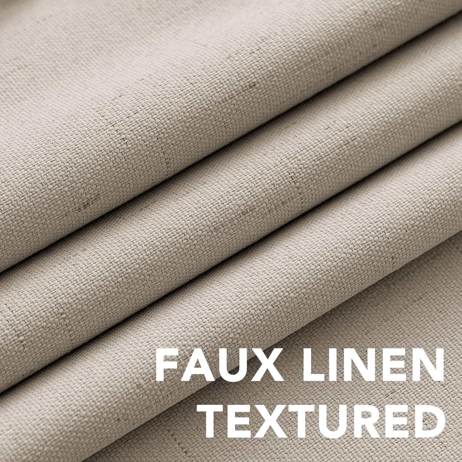 H.VERSAILTEX 100% Blackout Curtains for Bedroom Thermal Insulated Linen Textured Curtains Heat and Full Light Blocking Drapes Living Room…