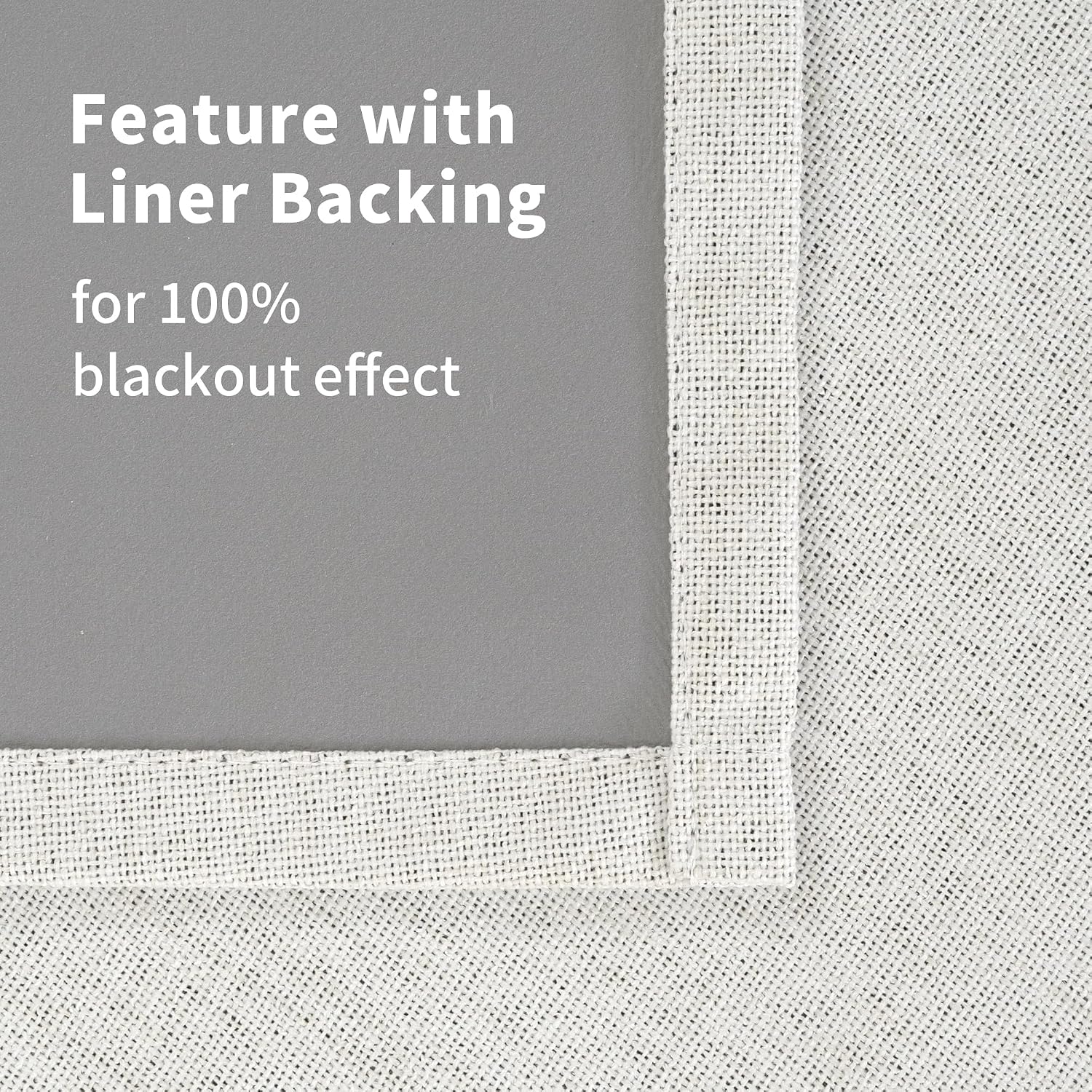 YoungsTex Ivory Linen Blackout Curtains 84 Inch Length for Bedroom, Thermal Insulated Black Out Drapes Room Darkening with Grommet Energy S…