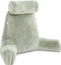 Husband Pillow Medium Reading Pillow with Arms - 23" Backrest for Sitting Up in Bed - Firm Support Bed Rest Pillow for Adults, Neck Roll…