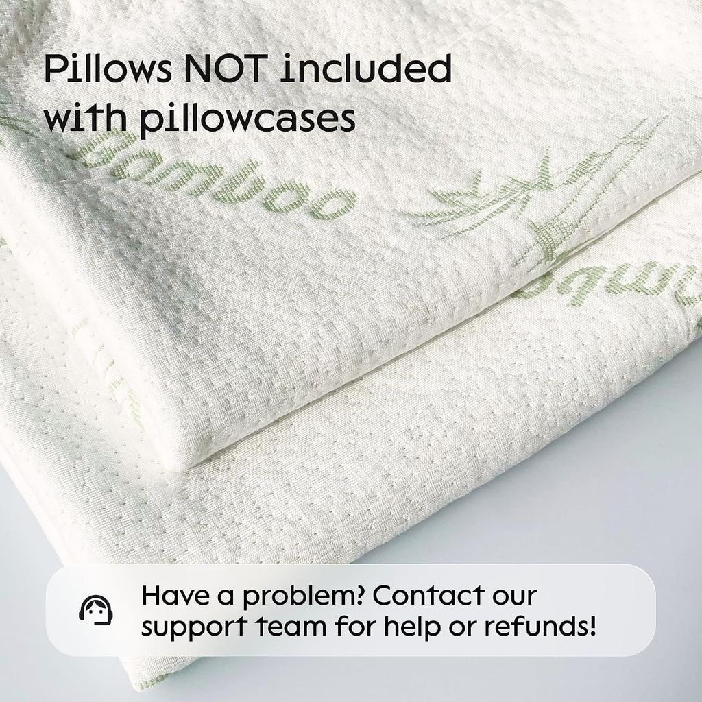 100% Waterproof Pillow Protectors Standard 20x26 Pair Zippered Pillow Case, Pillow Cover, Guaranteed Noiseless Pad, Ultra Plush Absorbent…