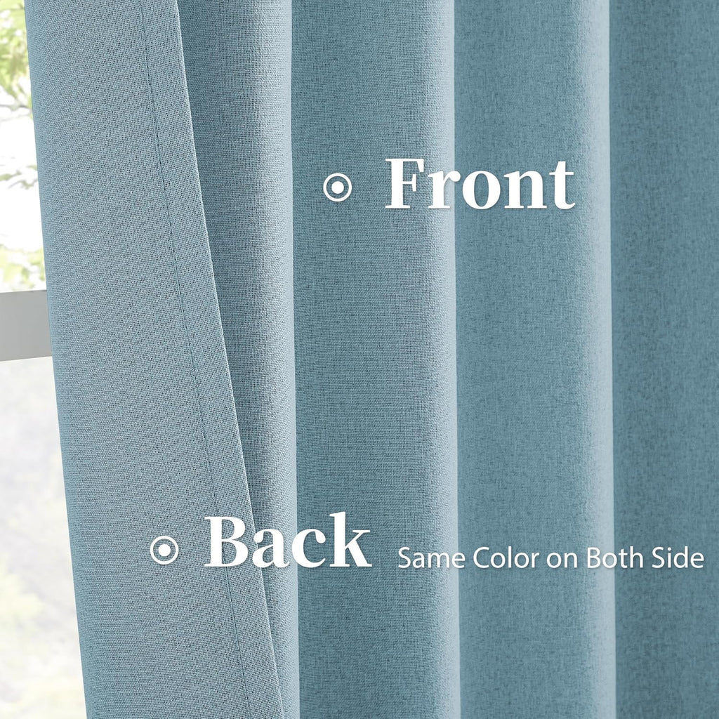Keqiaosuocai 2 Panels Full Blackout Door Curtains for Doorway 80 Inches long, Heat and Full Light Blocking Thermal Insulated Drapes for Nur…