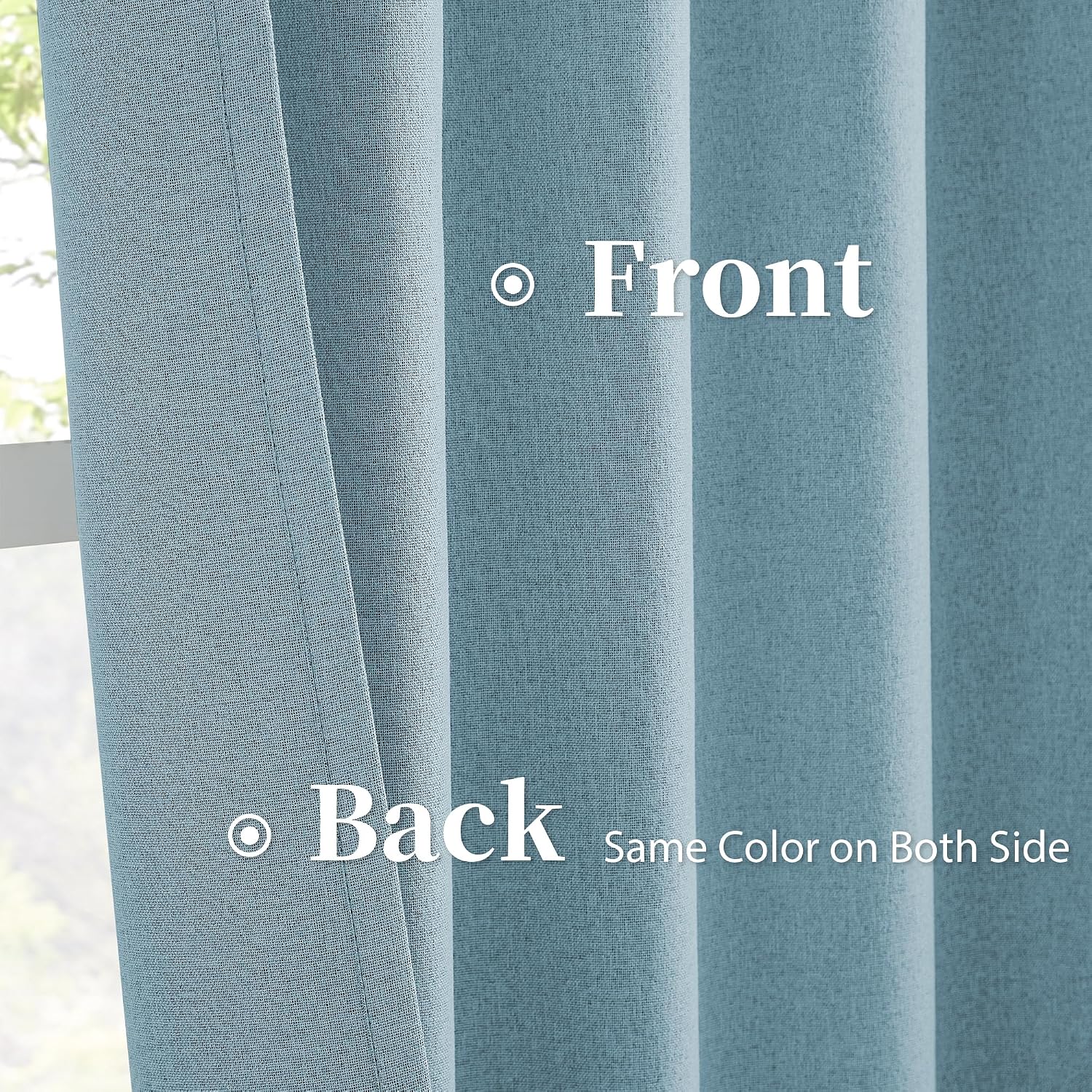 Keqiaosuocai Extra Long 120 Inch Full Blackout Curtains for Large Window, Linen Textured Back Tab Hook Belt Pleated Tall Drapes for Living…