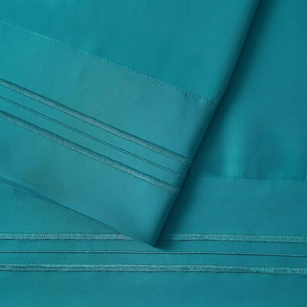 Nestl Teal Pillow Cases Queen Size Set of 2, Soft Queen Pillow Case, 1800 Microfiber Queen Pillow Cases 2, Pillowcases Queen, Envelope Clos…