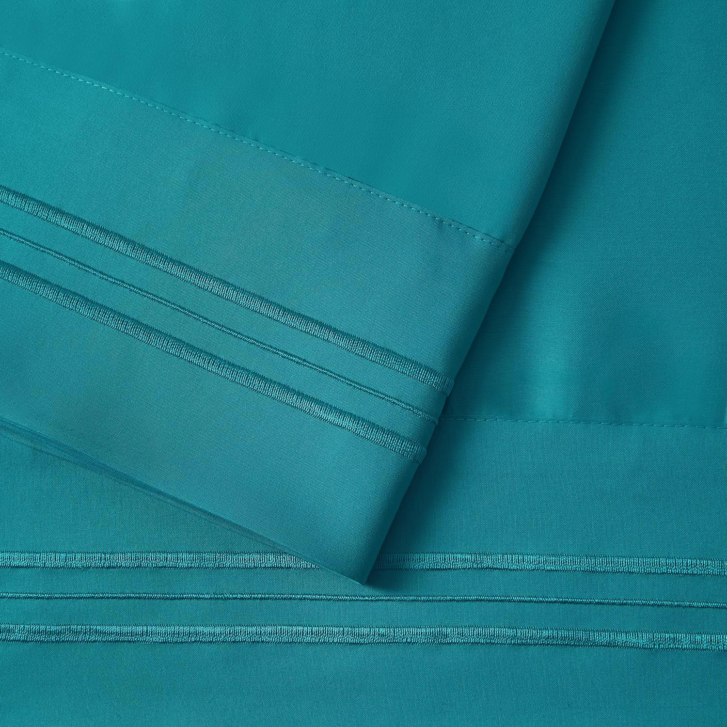 Nestl Teal Pillow Cases Queen Size Set of 2, Soft Queen Pillow Case, 1800 Microfiber Queen Pillow Cases 2, Pillowcases Queen, Envelope Clos…