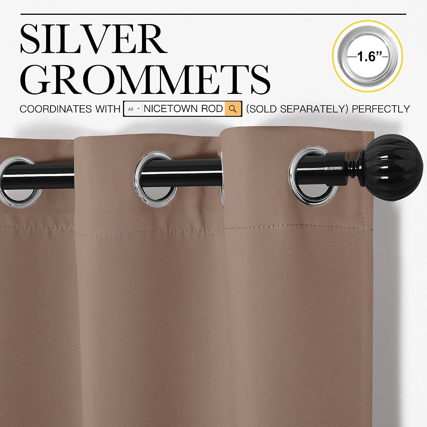 Nicetown Blackout Draperies Curtains Panels - Window Treatment Thermal Insulated Solid Grommet Blackout Curtains/Panels/Drapes for Bedroom…