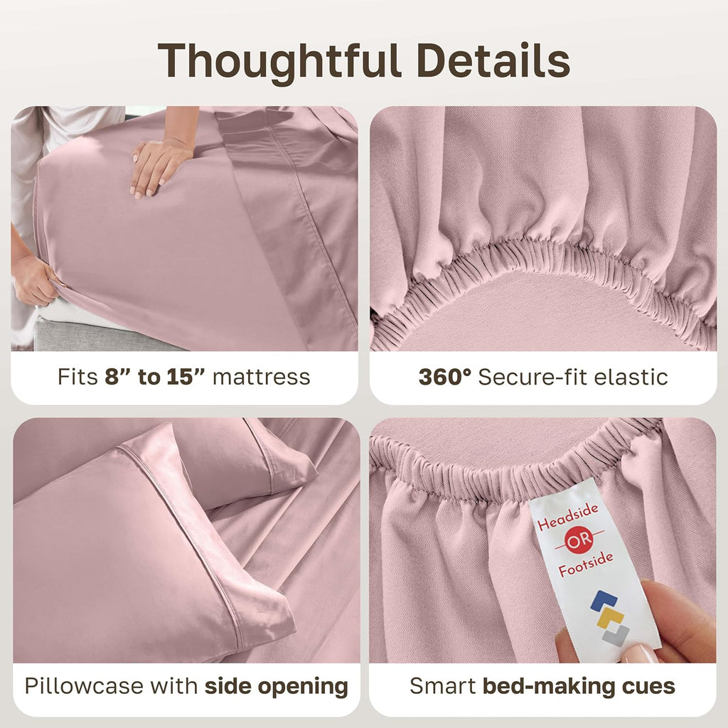 CaliforniaDesignDen California Design Den Soft 100% Cotton Sheets Twin Size Set, 400 Thread Count Good Housekeeping Award Winner, Smooth Sa…