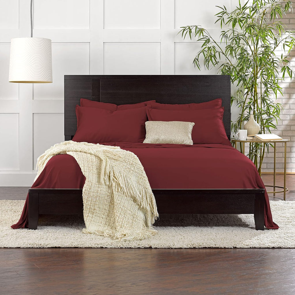 King Pillowcases by Pure Bamboo, Genuine 100% Organic Viscose Derived from Bamboo, Luxuriously Soft & Cooling, Double Stitching, Envelope…
