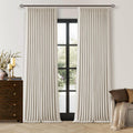 Twodrapes 102 Inch Pinch Pleated Blackout Curtains for Bedroom 2 Panels Thick Linen Textured Memory Trained 100% Black Out Room Darkening N…
