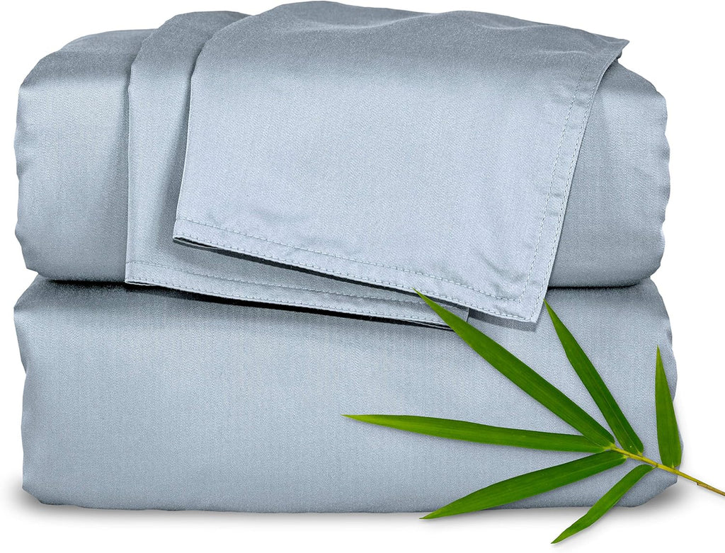 PureBamboo Pure Bamboo Split King Sheets, Genuine 100% Organic Viscose Derived from Bamboo Bed Sheet Set, Soft & Cooling, Double Stitching,…