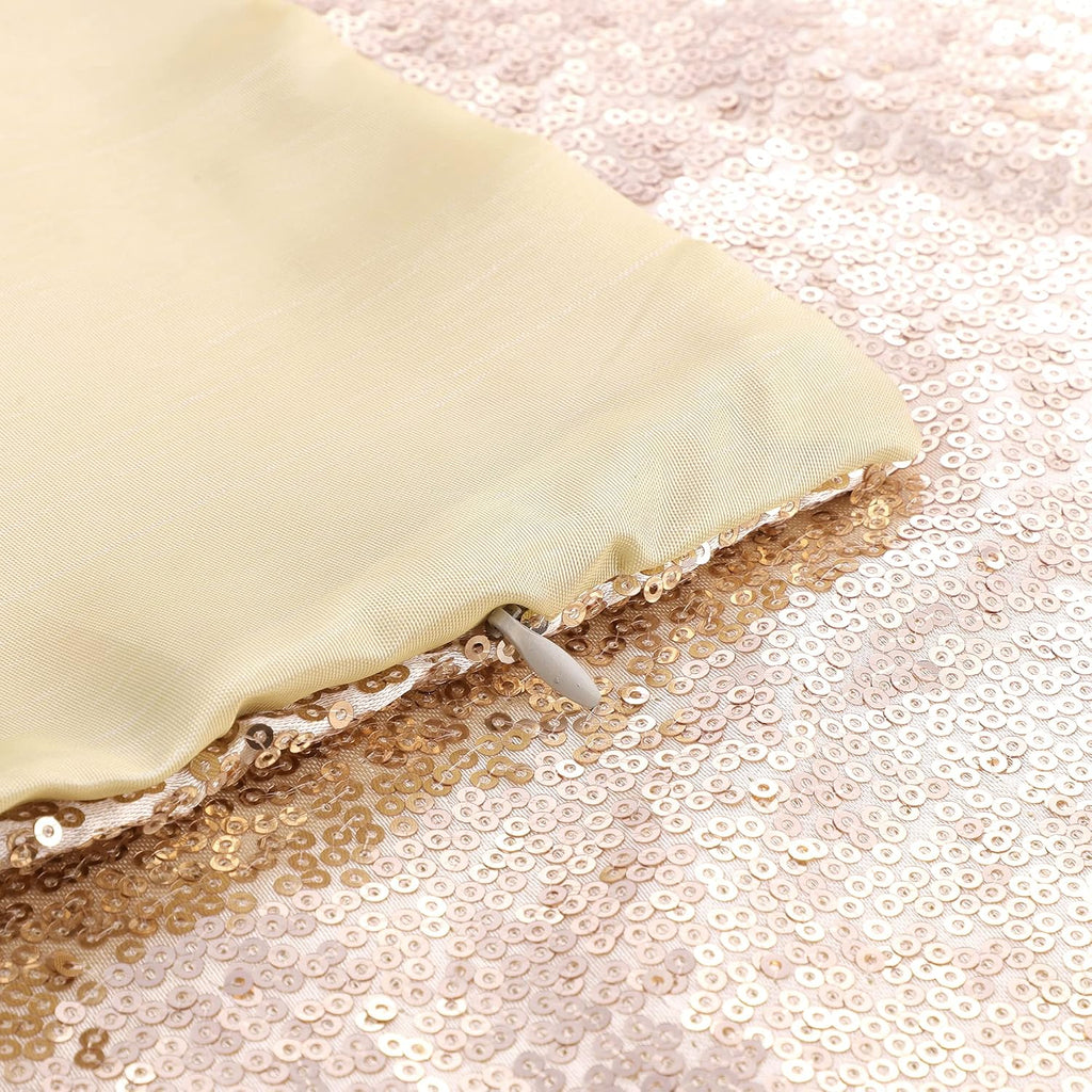 uxcell 2 Pcs Sequin Throw Pillow Covers, Shiny Sparkling Comfy Satin Cushion Covers, Decorative Pillowcases for…