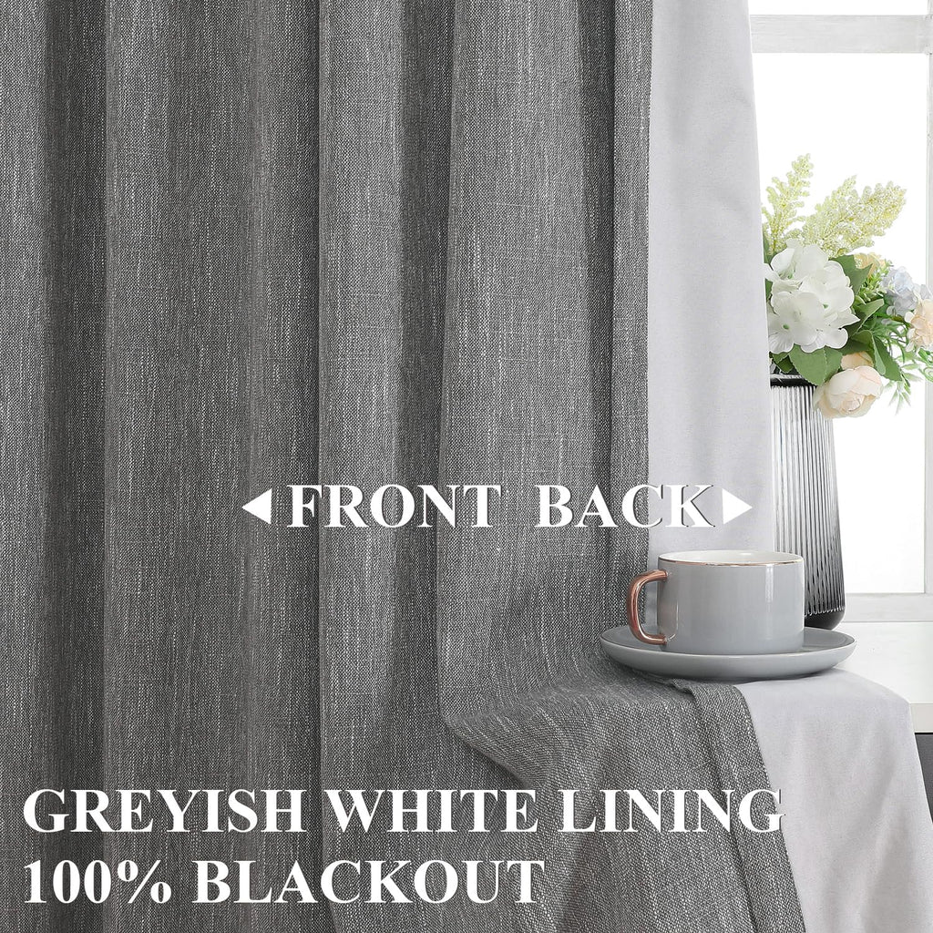 VisionHome Vision Home Charcoal Grey Pinch Pleated Full Blackout Curtains Room Darkening Window Curtains 84 inch for Living Room Bedroom Th…