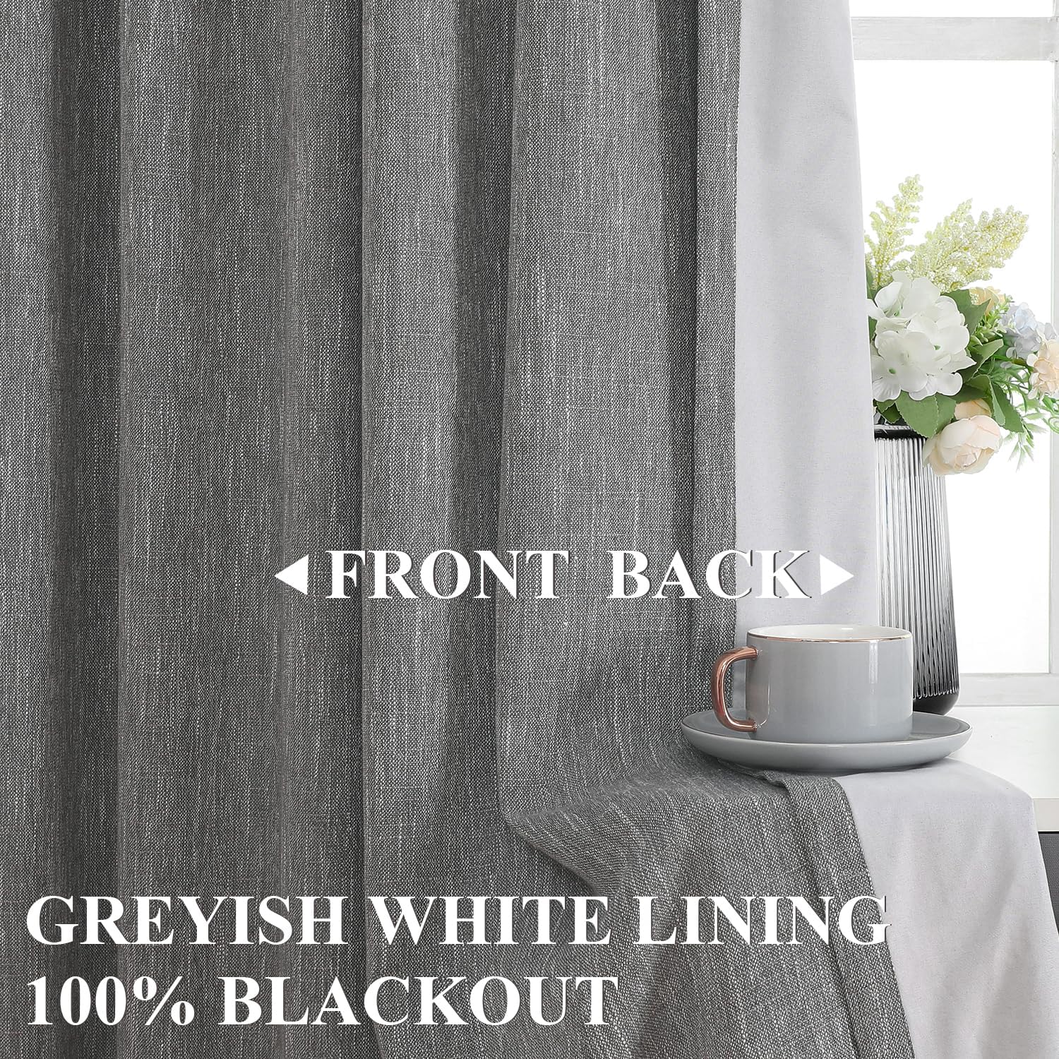 VisionHome Vision Home Charcoal Grey Pinch Pleated Full Blackout Curtains Room Darkening Window Curtains 84 inch for Living Room Bedroom Th…