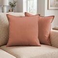 Symplora Cotton Linen Throw Pillow Covers Set of 2, Breathable Non Pilling Decorative Pillow Covers, Machine Washable Cushion Case for…