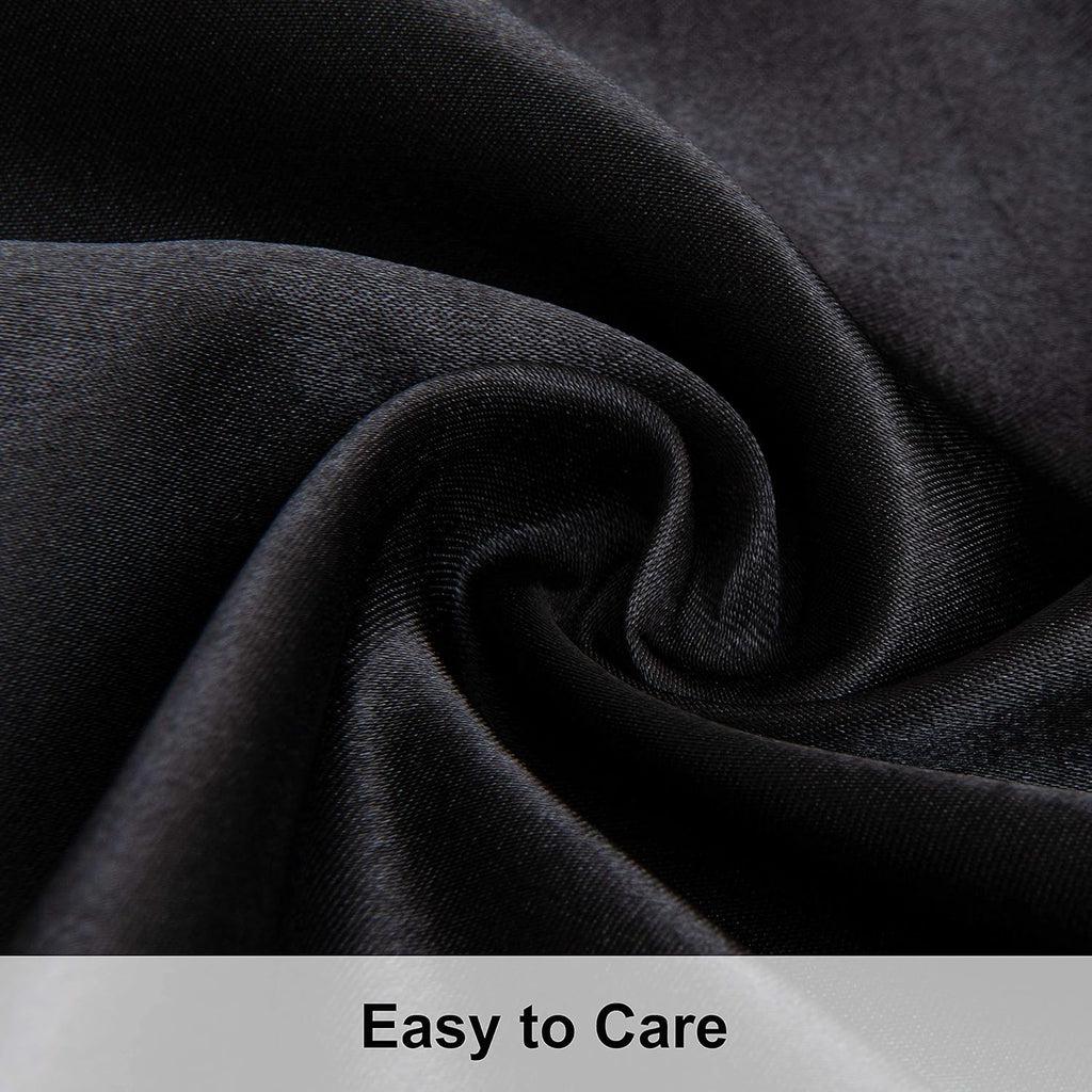 Ntbay 12 Pack Satin King Pillowcases for Hair and Skin, Luxurious and Silky Pillow Cases with Envelope Closure, 20 x 36 Inches, Black 12 Pa…