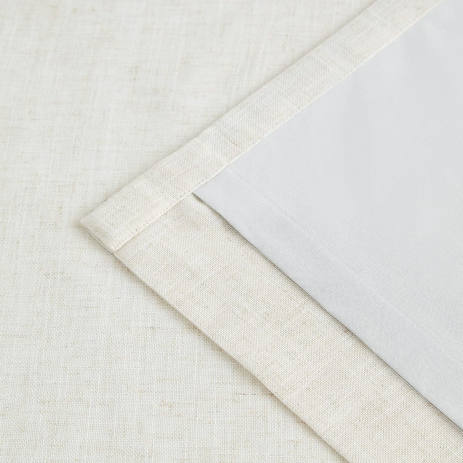 VisionHome Vision Home Natural Pinch Pleated Full Blackout Curtains Linen Blended Room Darkening Window Curtains 72 inch for Living Room Be…