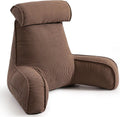 Ailuteie Reading Pillow for Sitting Up, Backrest Pillow with Arms, Corduroy Back Support Cushion with Side Pockets & Washable Cover, Bed Re…