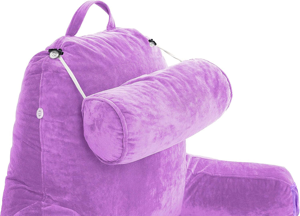 HusbandPillow Husband Pillow Medium Reading Pillow with Arms - 23" Backrest for Sitting Up in Bed - Firm Support Bed Rest Pillow for Adults…