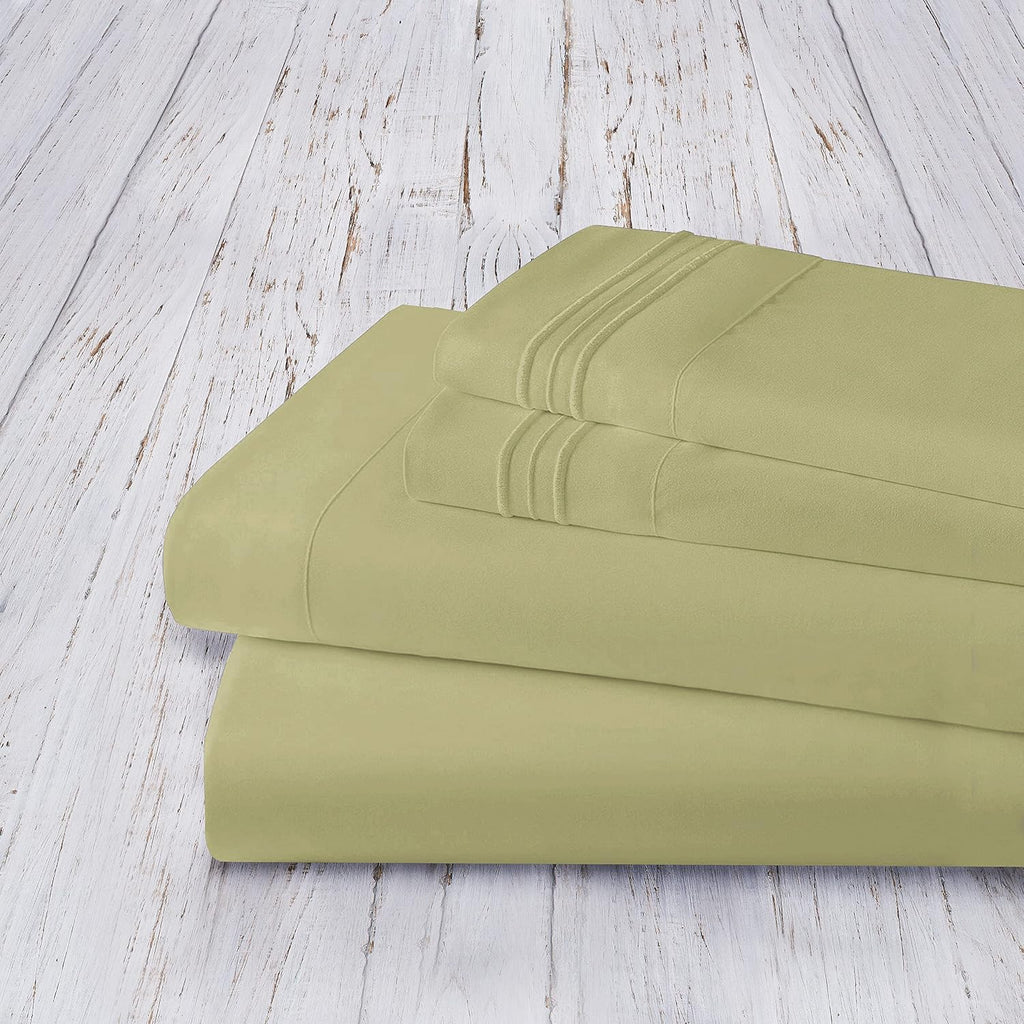 MocassiLuxuryBedding Mocassi Queen Sheet Set - Luxury Hotel 1800 Premier Bedding Sheets & Pillowcases - Ultra Soft Breathable & Cooling Bed…