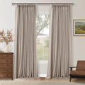 Twodrapes Burlywood Birch 94 Inch Long Blackout Curtains Thick Linen Pinch Pleated Curtains 2 Panels for Bedroom Living Room Darkening Ligh…