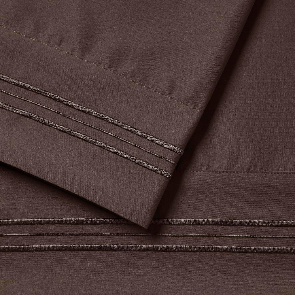 Nestl Brown Microfiber Queen Pillow Cases Set of 2, 20x30 Inches cotton