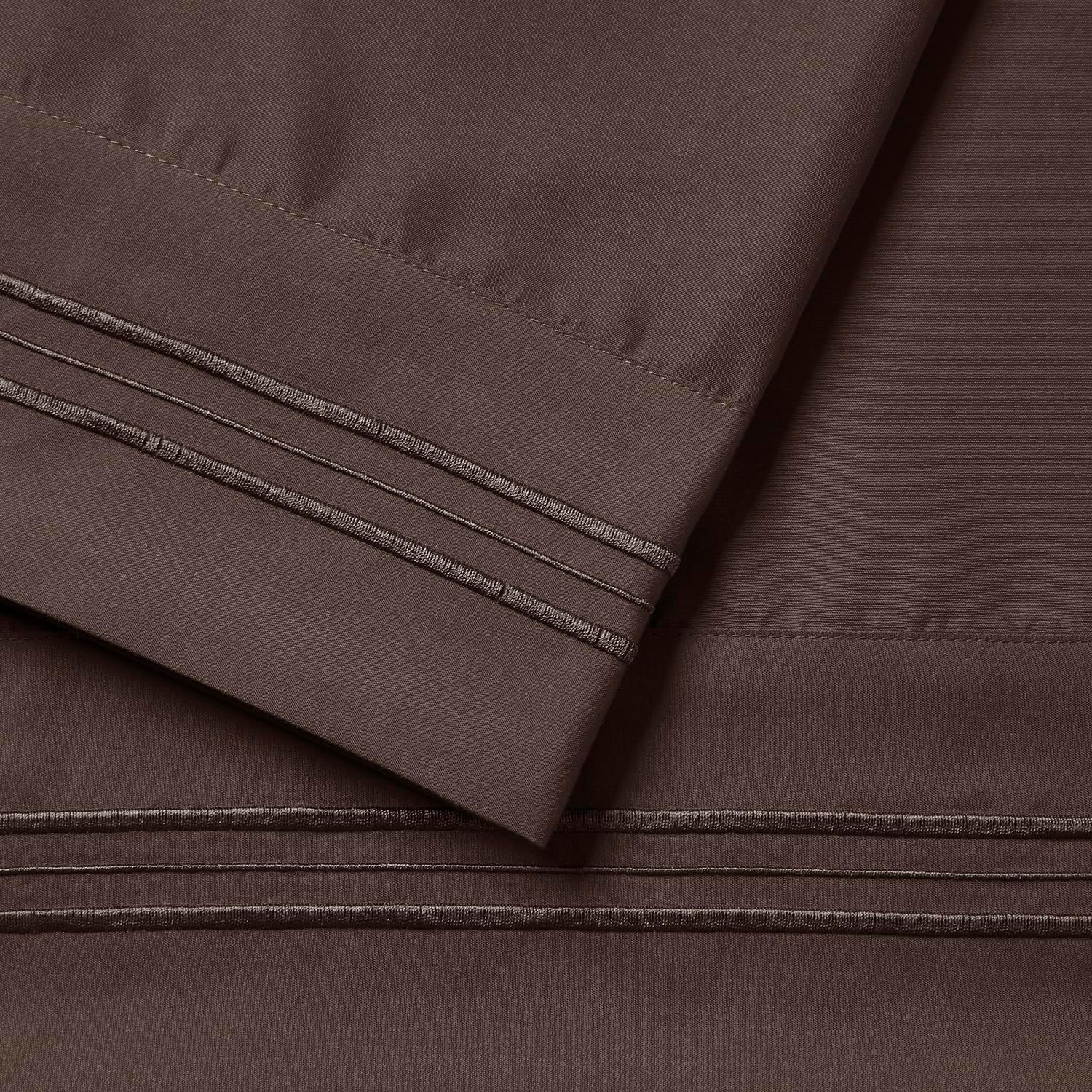 Nestl Brown Microfiber Queen Pillow Cases Set of 2, 20x30 Inches cotton