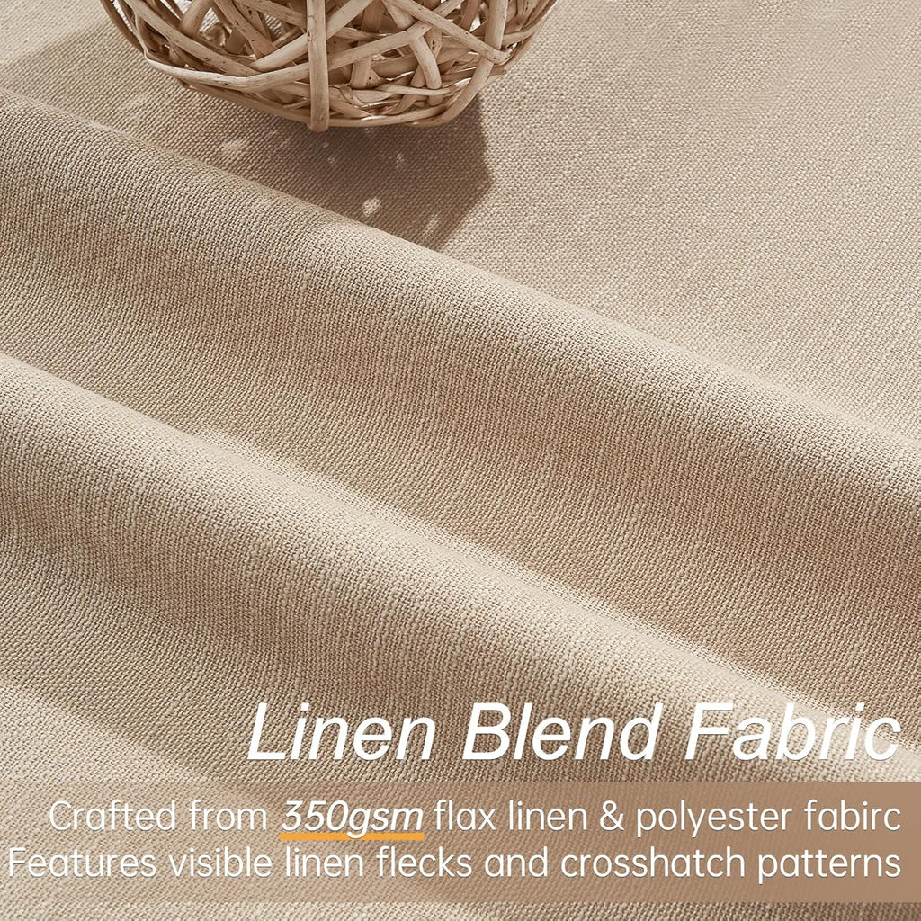 Topfinel 94 Inch Long Blackout Curtains for Bedroom Living Room Linen Textured Farmhouse Room Darkening/Thermal/Noise Reduction Window Trea…