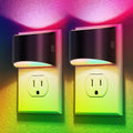 DORESshop LED Night Light[2 Pack], RGB Night Lights Plug into Wall, 3 Level Brightness Adjustable Plug in Night Light, Dusk to Dawn…