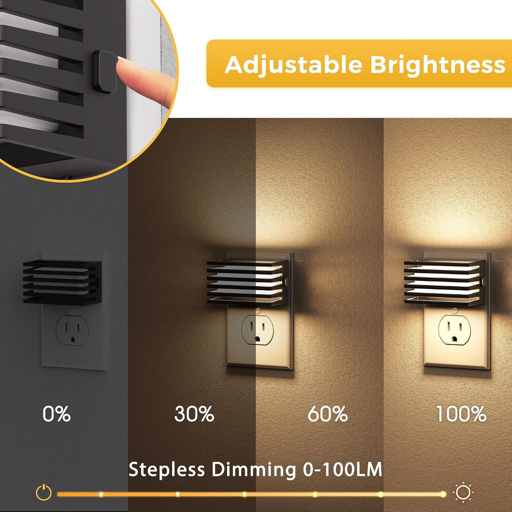 Llohasled L LOHAS LED Night Lights Plug into Wall, [4-Pack] Modern Plug in Night Light with Dusk-to-Dawn Sensor, Adjustable Brightness, 300…