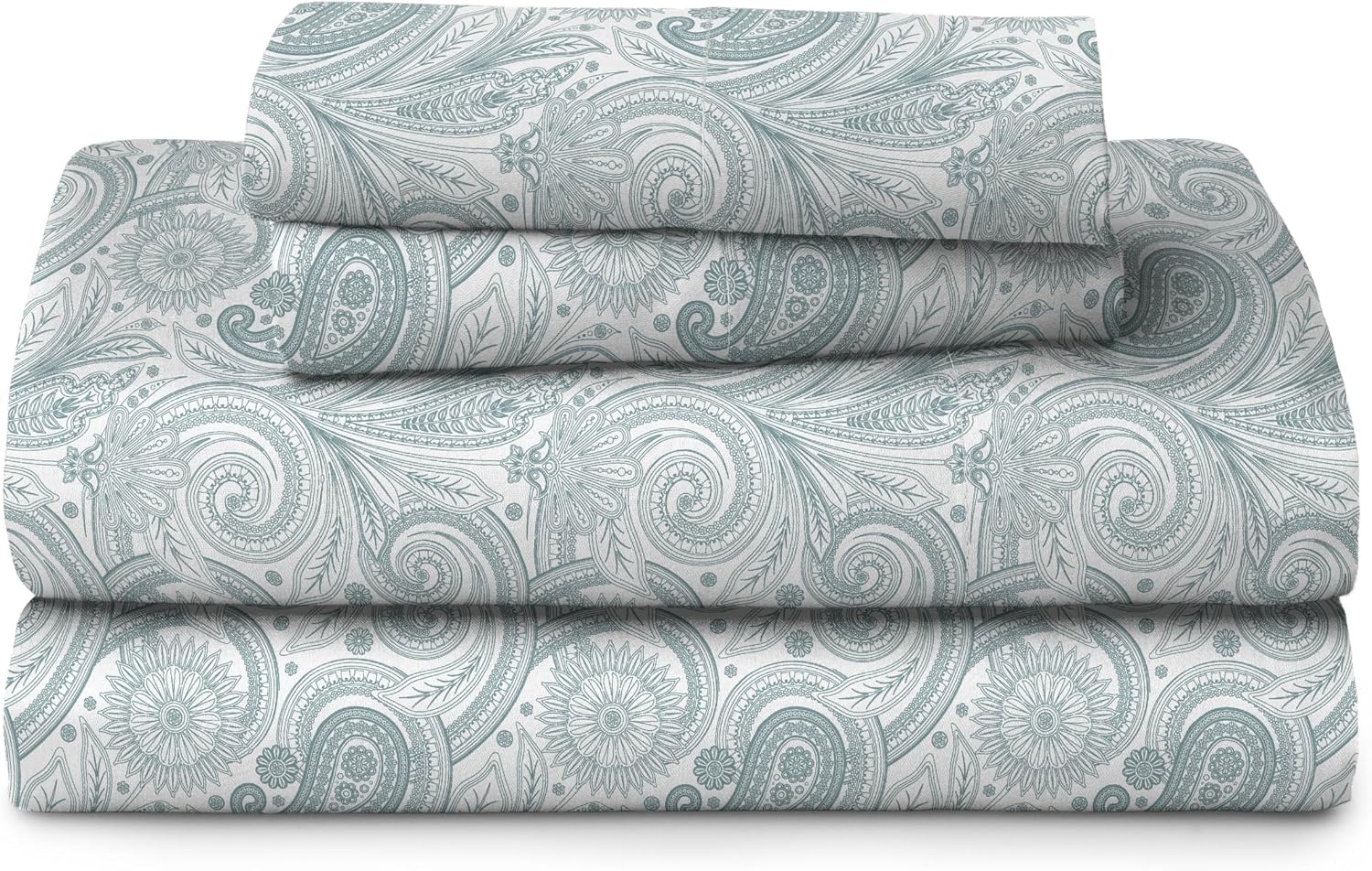 WelhomeByWelspun Welhome Twin Size Bed Sheet Set, 100% Cotton Percale Deep Pocket Super Soft Bedding Set, Cooling, Breathable & Extra Soft,…