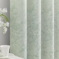 Beauoop Green Floral Jacquard Blackout Curtains 90 Inches Long 2 Panels for Bedroom Living Room Sage Flower Chenille Room Darkening…