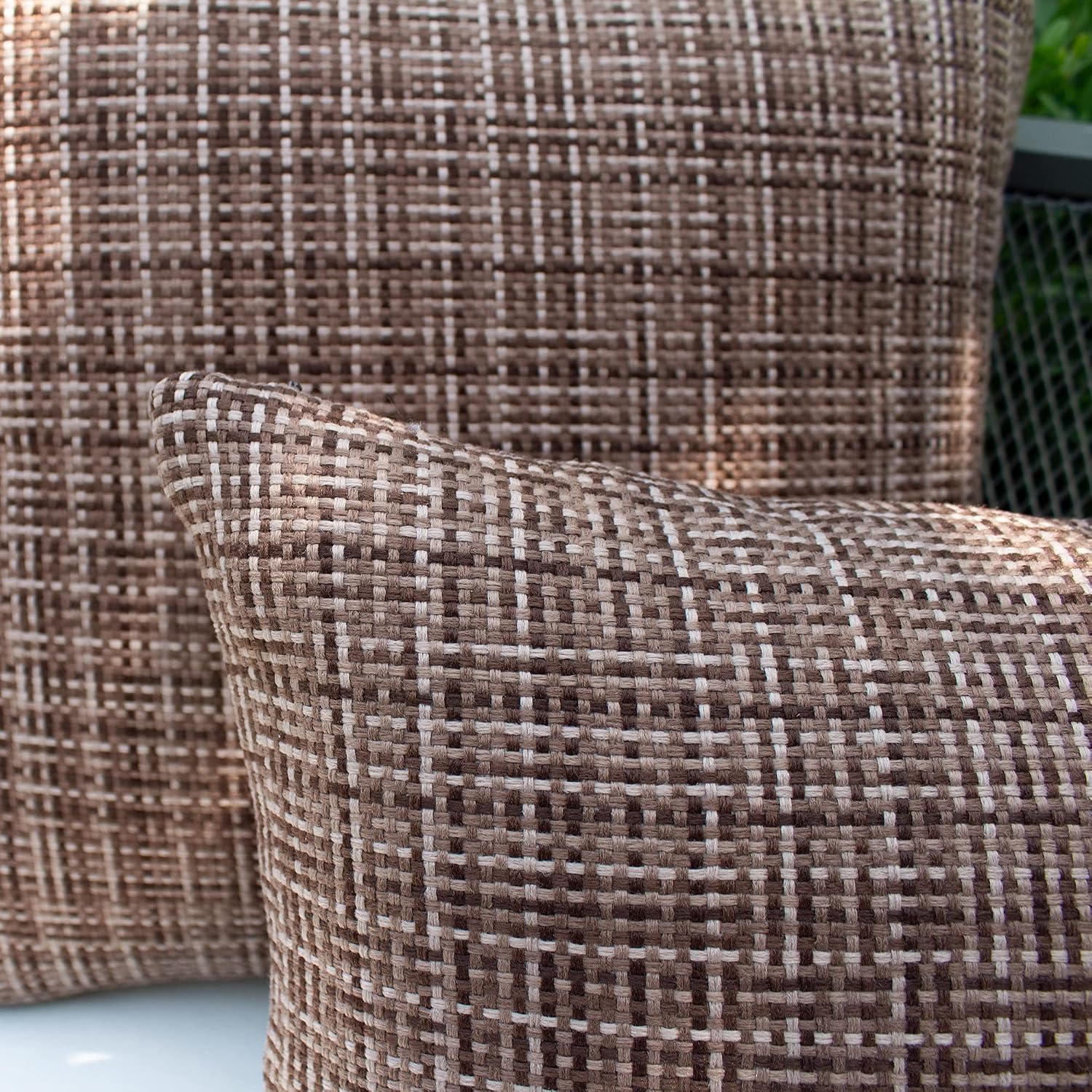 Kevin Textile Pack of 2 Decorative Outdoor Waterproof Throw Pillow Covers Lumbar Pillowcases Modern Cushion Cases for Patio Couch Bench…