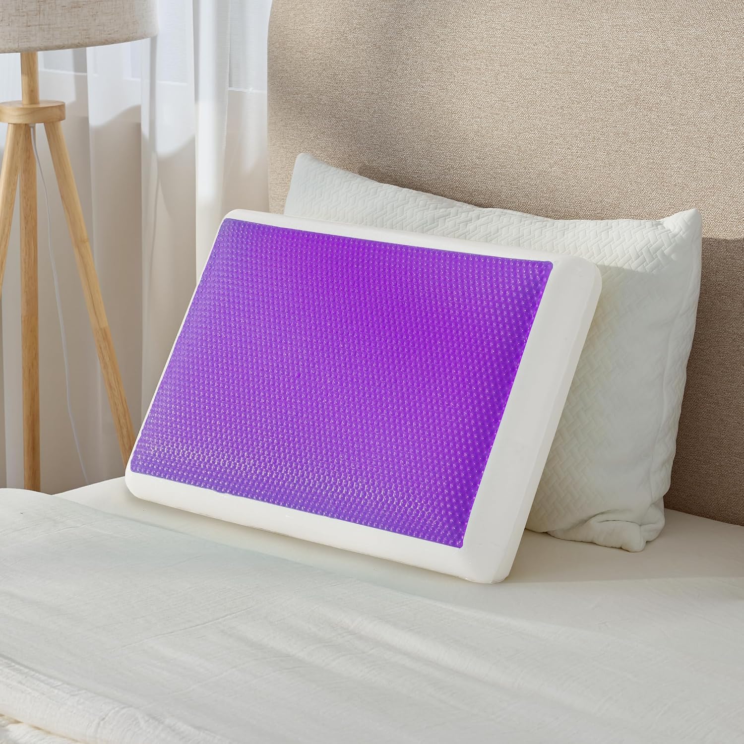 Gelsea Cooling Gel Memory Foam Pillow - Reversible Design, Neck Support for Side, Back, Stomach Sleepers, Standard Size, Removable & Machin…