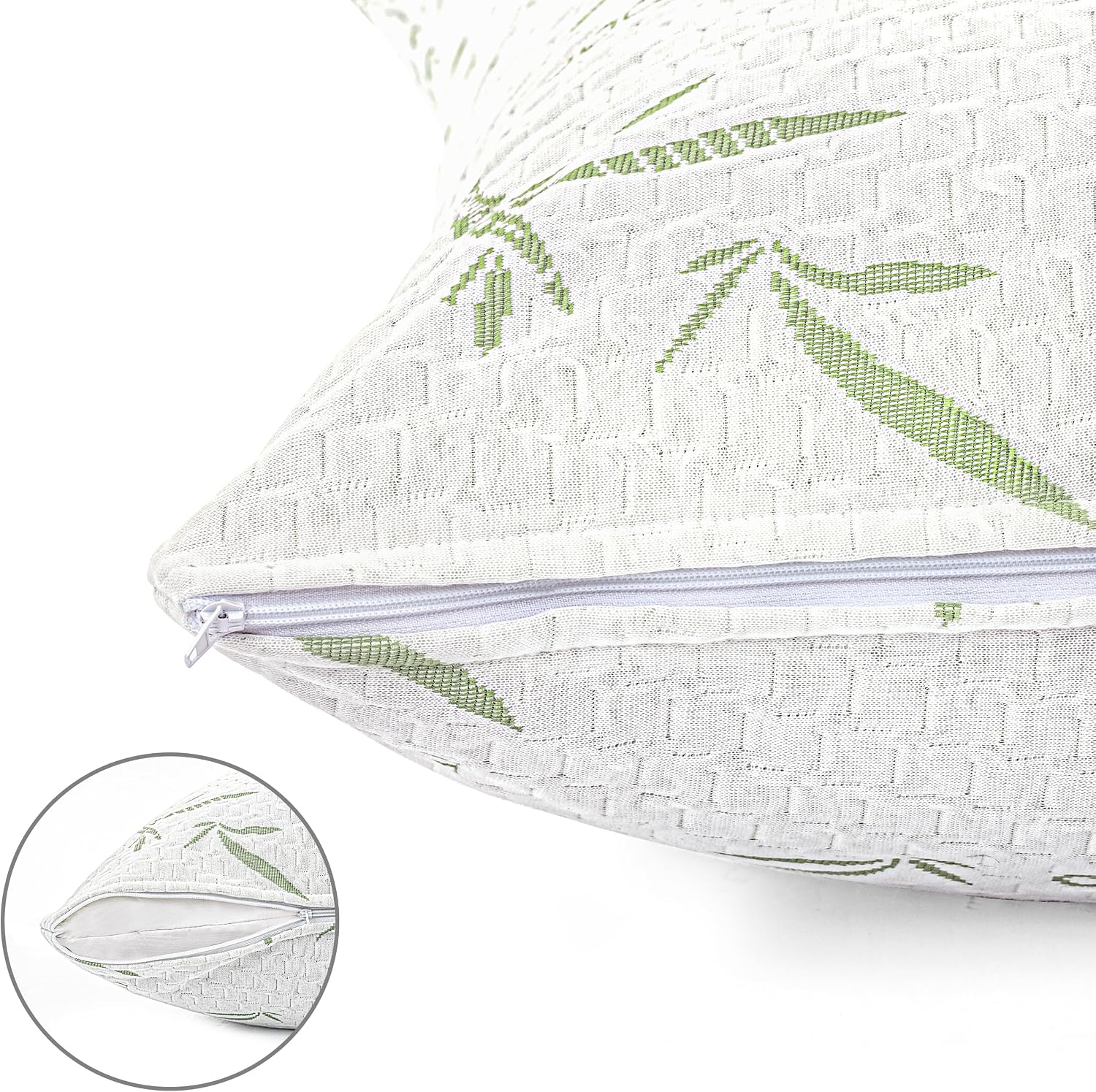 Utopia Bedding Waterproof Pillow Protectors with Zipper Standard Size (2 Pack), Soft and Cooling Bamboo Viscose Pillow Covers, Bed Bug…