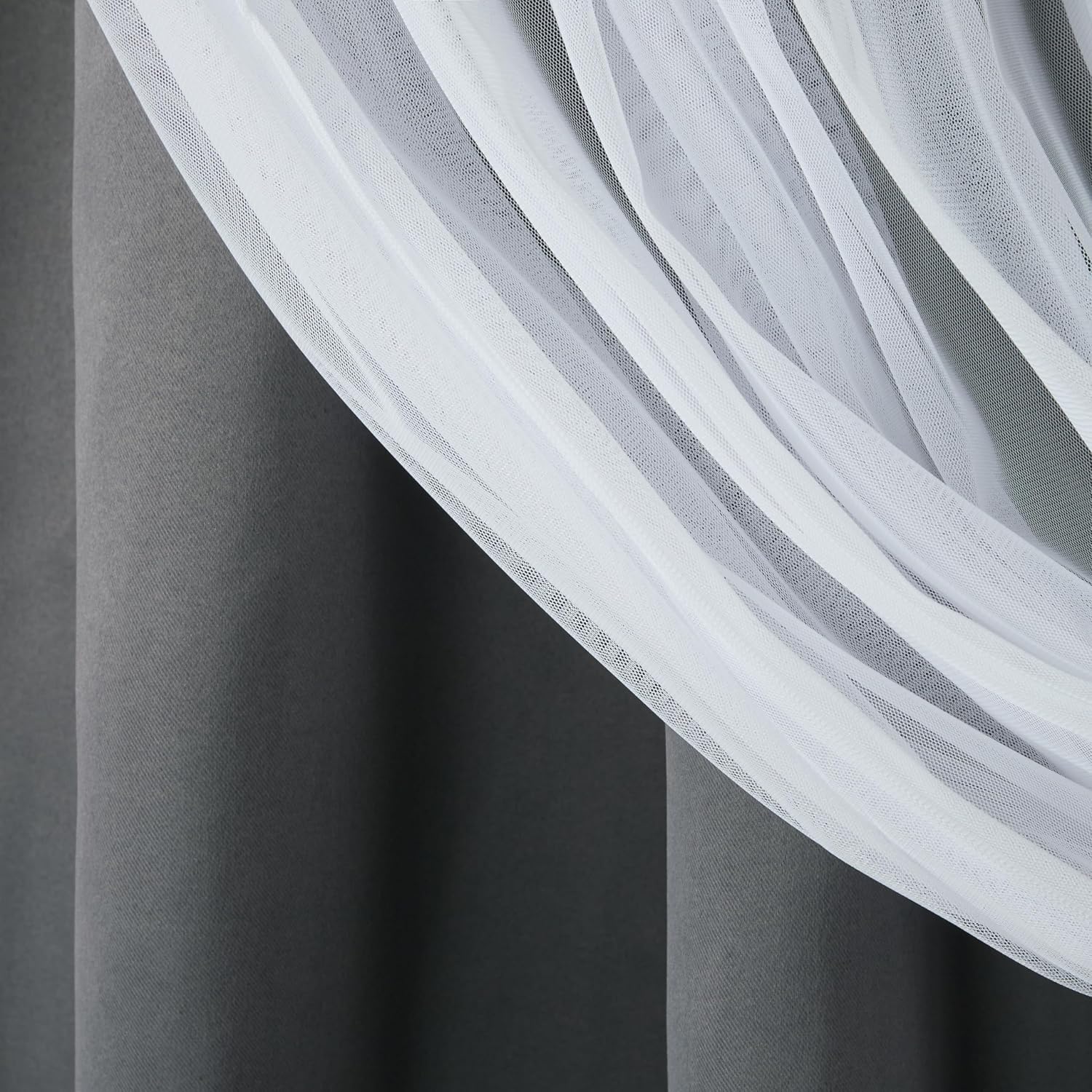 TOWN & COUNTRY LUXE Talia Double Layer Indoor Curtains, Sheer and Room Darkening Blackout, Grommet Top, Energy Efficient, 2-Pack Set…