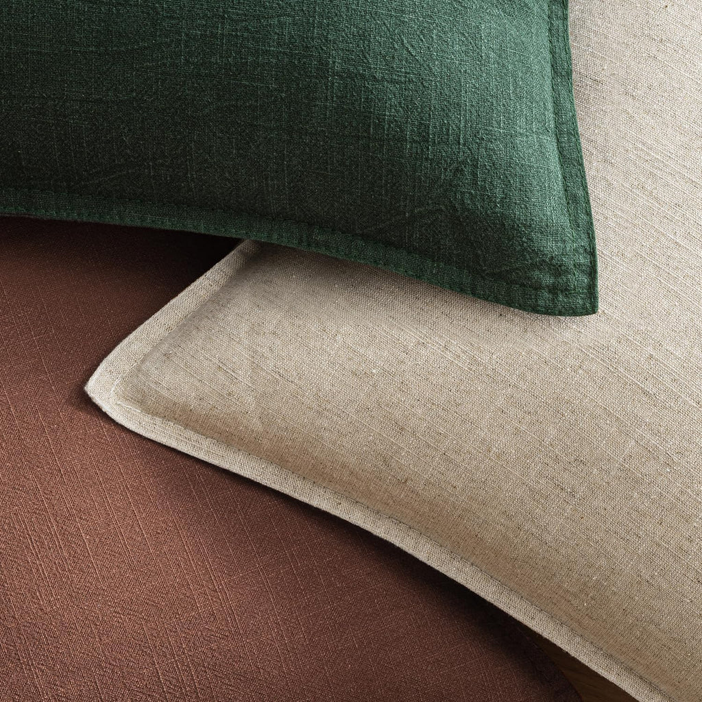 EMEMA Christmas Throw Pillow Covers Decorative Linen Pillow Covers 20x20 Inch Green Boho Farmhouse Neutral Couch Throw Pillows for Bed…