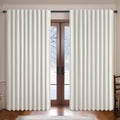 Qjmydeco Birch Blackout Curtains 60 Inches Extra Wide Cute Linen 90 Inch Length for Nursery, Boho Pleated Bedroom Cream Beige Large Window T…