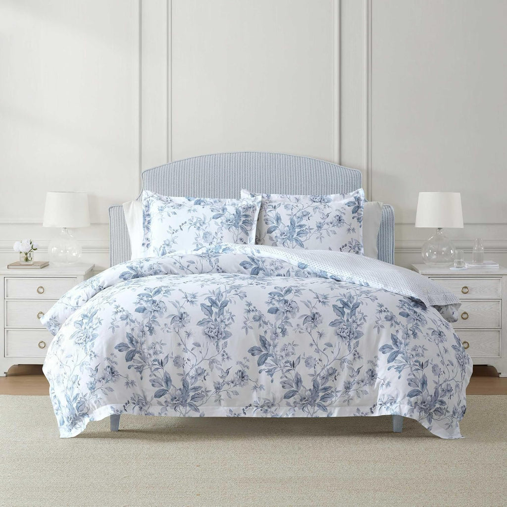 MarthaStewart Martha Stewart - Twin Duvet Cover Set, 100% Silky Smooth Cotton Sateen Bedding, 2 Piece Bed Set with Matching Pillowcase (Son…