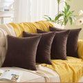 Gawamay Decorative Square Throw Pillow Covers 18x18 Inch Set of 4, Super Soft Chenille Pillows Cover Fall Pillowcase for Living Room Bedroo…