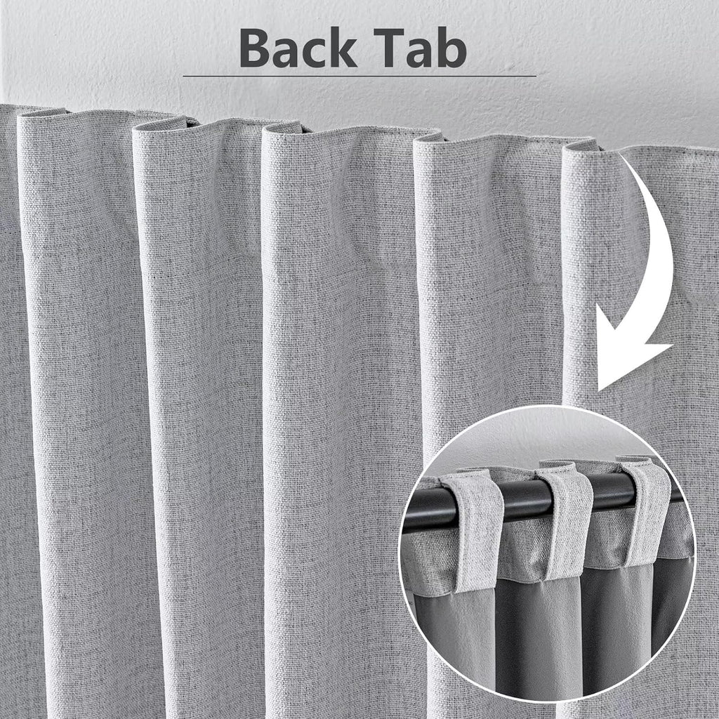 IGEMAEVE 100% Blackout Curtains 96 Inches Long for Bedroom, Black Out Curtains 2 Panels Set, Rod Pocket & Back Tab Thermal Insulated…