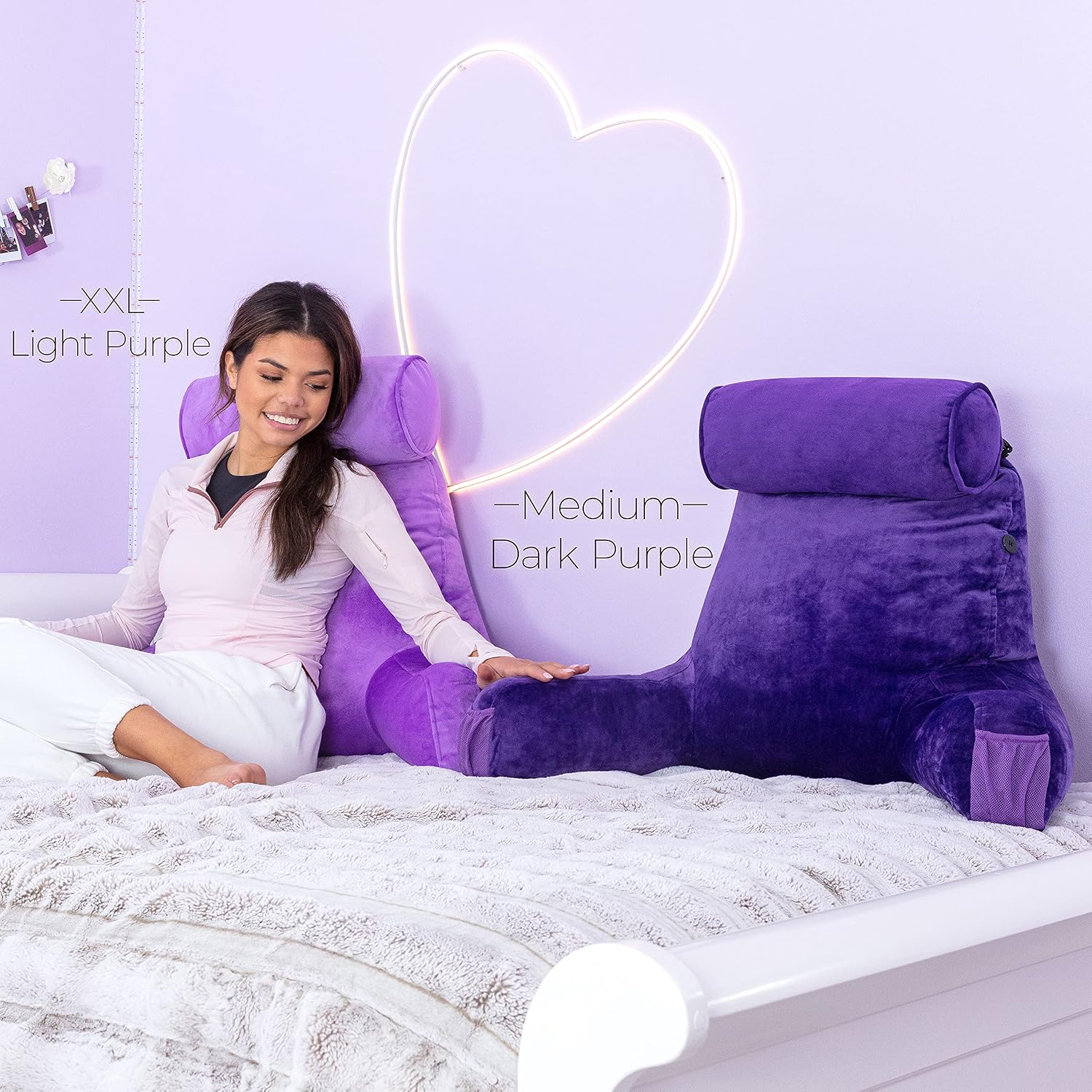 Husband Pillow XXL The Original for Adults - 30" Tall Backrest for Sitting Up in Bed - Firm Support Reading, Bed Rest Pillow for Adults…