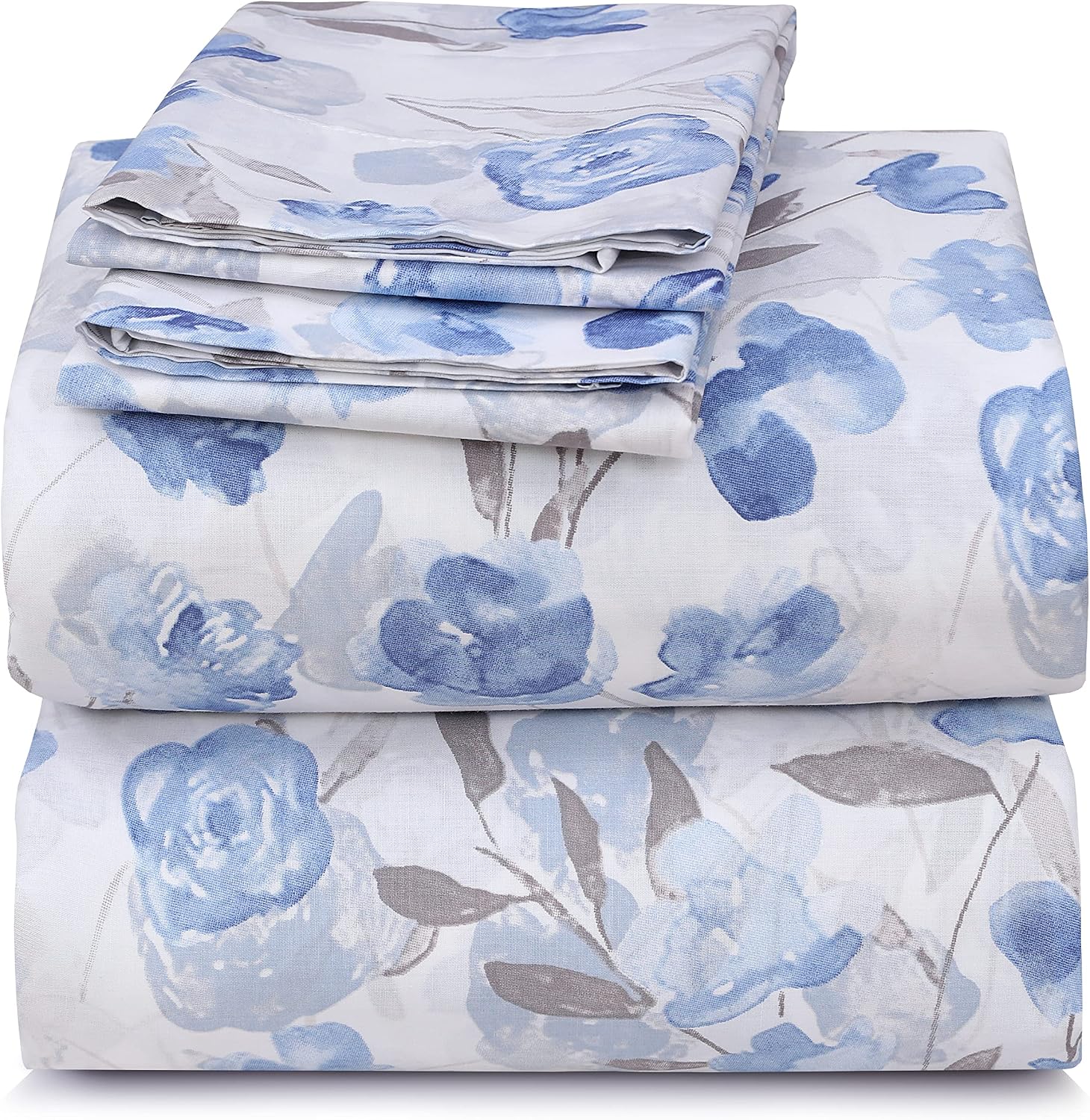 Ruvanti 100% Cotton Percale Sheets Full Size – Crisp Cooling Bed Sheets for Hot Sleepers, Deep Pocket 16”, Soft Breathable & Durable Hotel-…