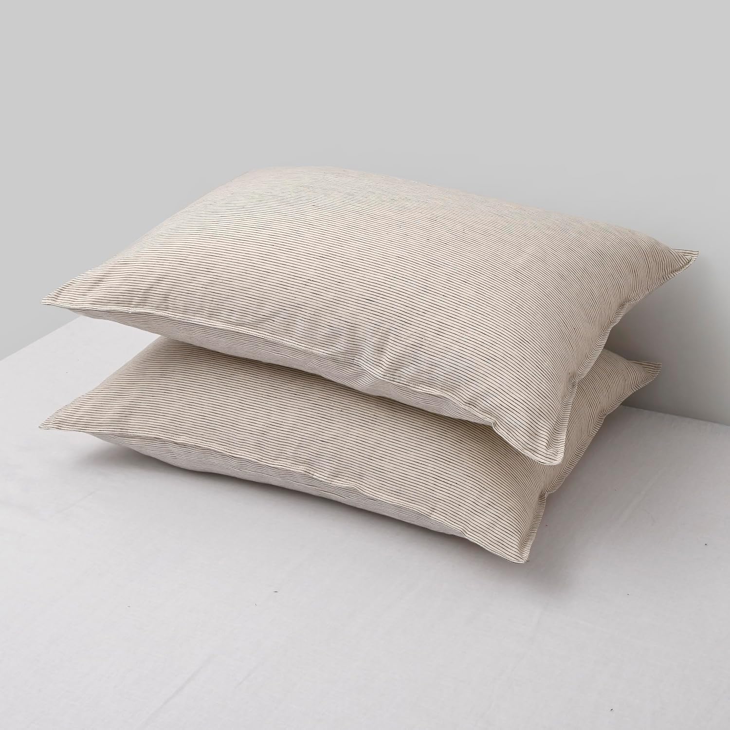 Chuffed Linen Pillowcases 2 Pack 100% Linen Standard Pillow Cases, Breathable and Cooling Washed Pillowshams with Zipper Closure, 20x30 Inc…