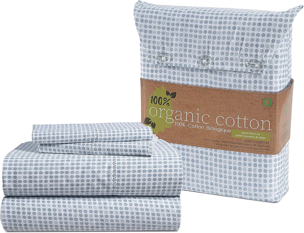 LaneLinen LANE LINEN 100% Organic Cotton Pre Washed Extra Long Twin Sheets Low Pill Fade Resistant Macine Wash Naturally Temperature Regula…