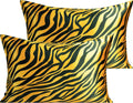 Ntbay 2 Pack Satin Queen Pillowcases for Hair and Skin, Luxurious and Silky Zebra Printed Pillow Cases with Envelope Closure, 20x30 Inches,…