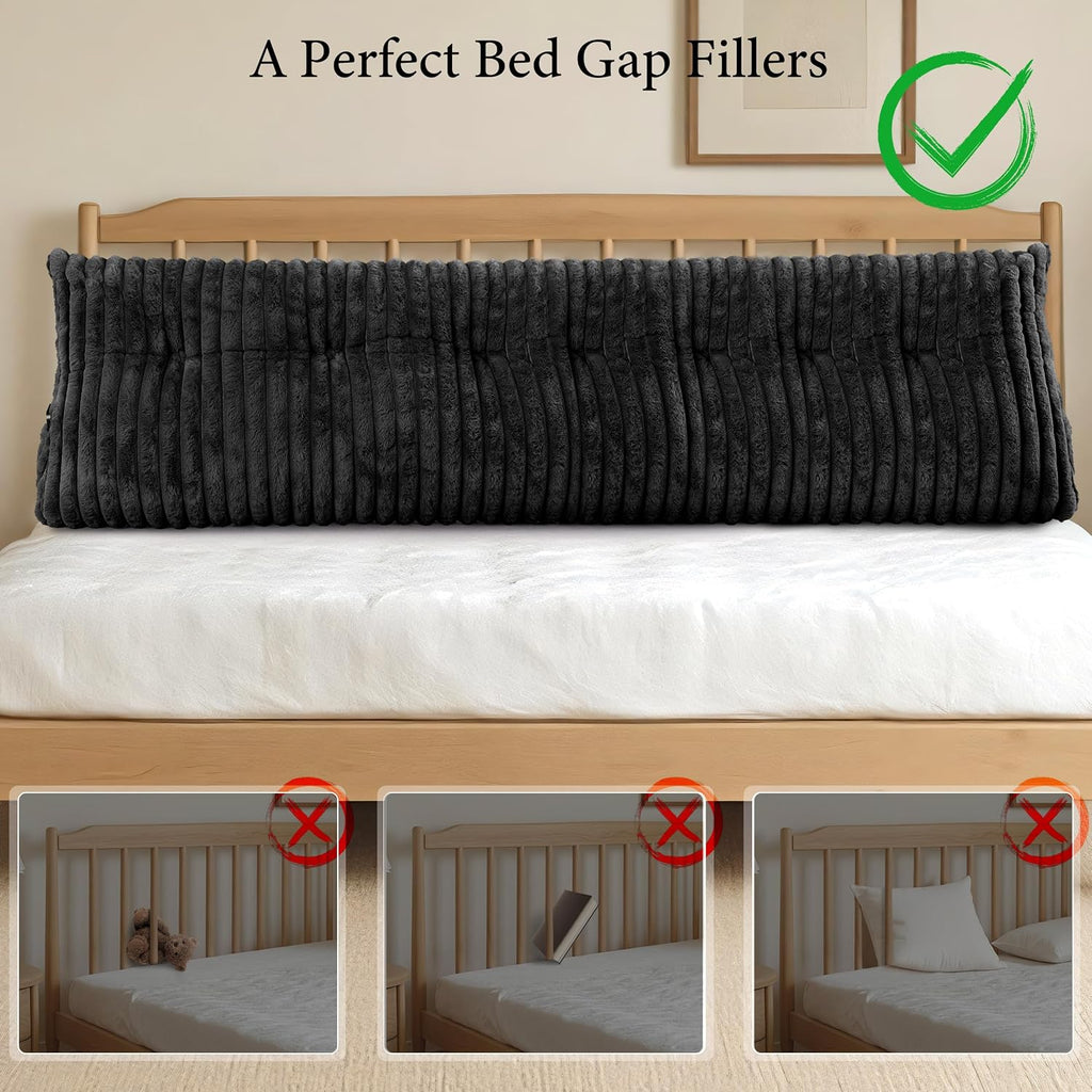 Headboard Pillow King, Triangular Wedge Pillow Headboard King, Cushion Headboards Reading Pillows, Backrest Pillows for Sitting in Bed or…
