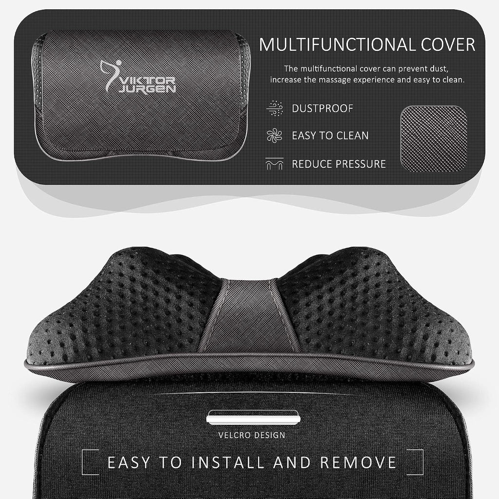 VIKTOR JURGEN Back Massager Kneading for Neck, Shoulder and Foot, Shiatsu Massage Pillow with Heat, Relaxation Gifts for…