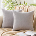 Gawamay Set of 2 Soft Textured Chenille Throw Pillow Covers 24x24 Inch (60x60 CM), Decorative Pillowcases Cushion Covers for Farmhouse Home…