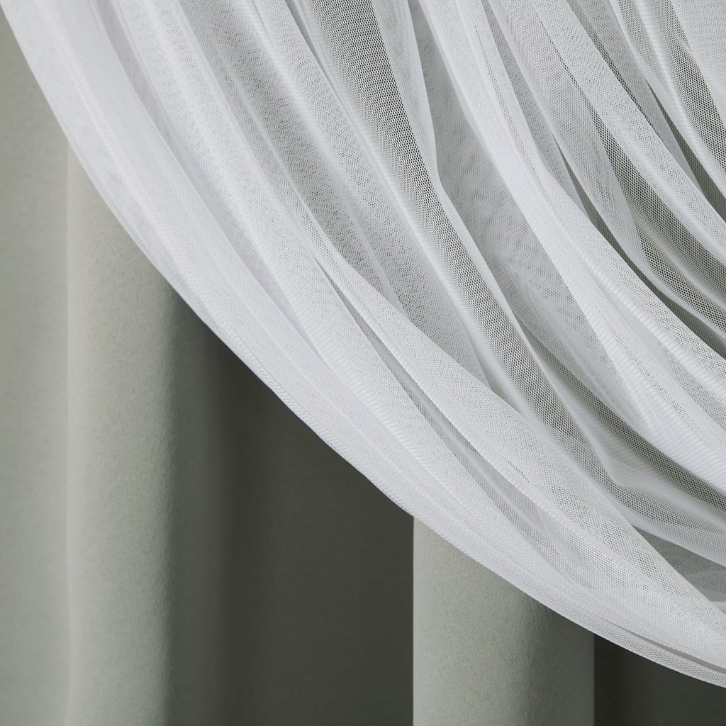 TOWN & COUNTRY LUXE Talia Double Layer Indoor Curtains, Sheer and Room Darkening Blackout, Grommet Top, Energy Efficient, 2-Pack Set…